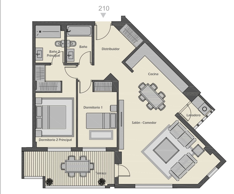 Stunning Modern Apartment in La Campana, Marbella floor plan