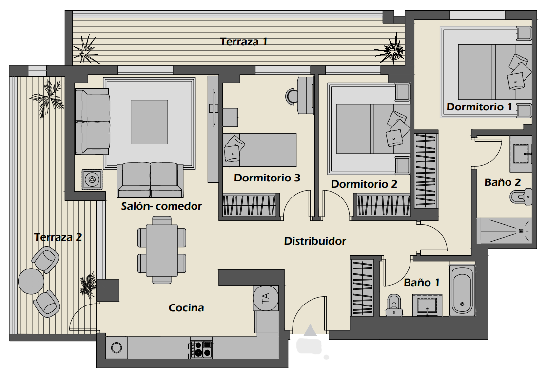 Brand New Luxury Corner Apartment with Sea & Mountain Views in Nueva Andalusië, Marbella floor plan