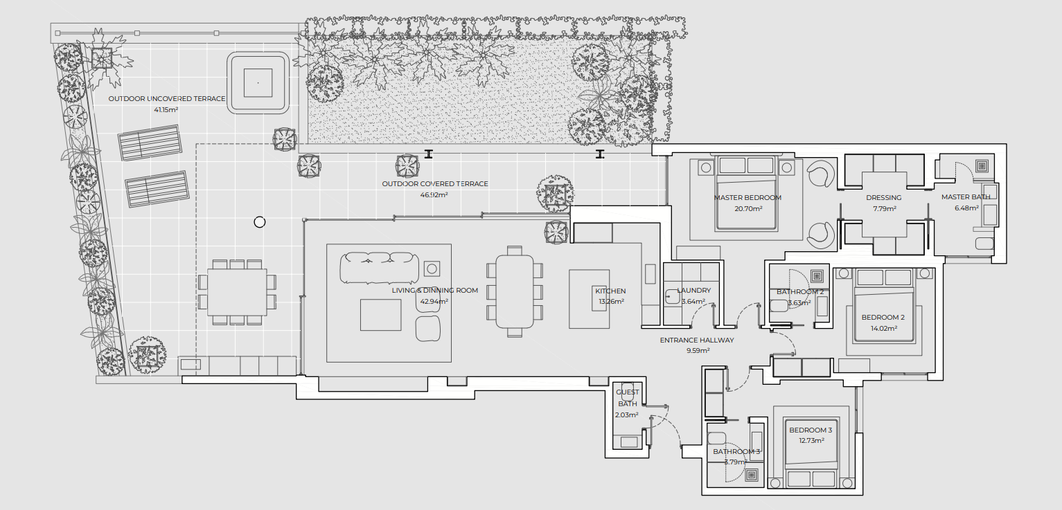 Exquisite Erdgeschosswohnung mit Meerblick in La Quinta, Benahavis floor plan
