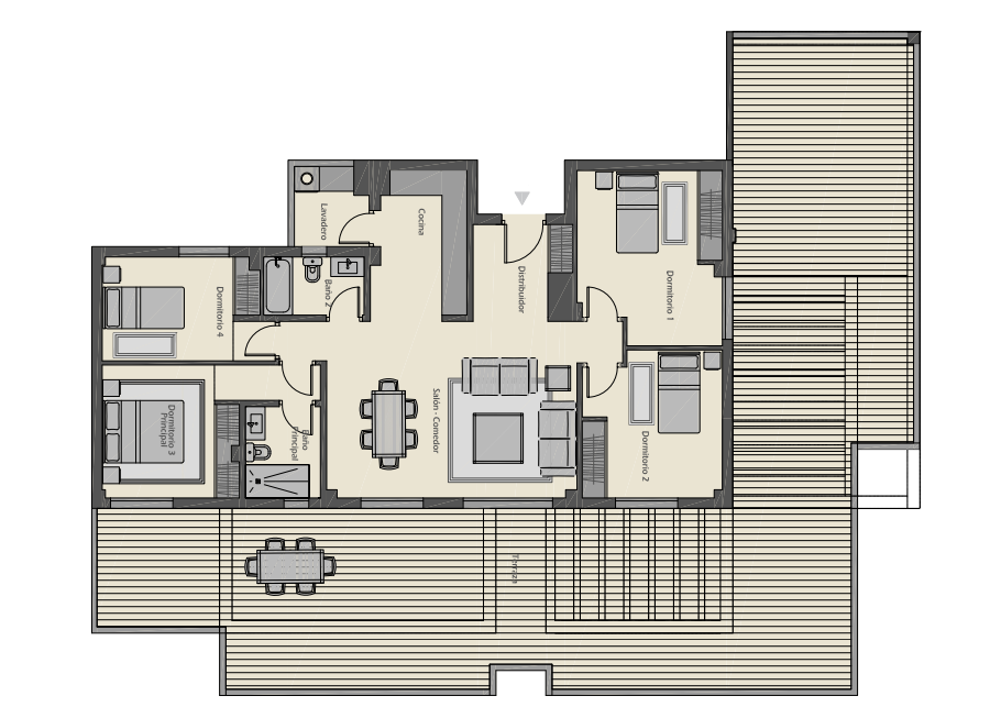 Luxurious Four-Bedroom Corner Penthouse in Nueva Andalucia, Marbella floor plan