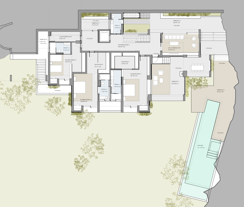 Milieuvriendelijke villa in El Madroñal, Benahavis floor plan 1