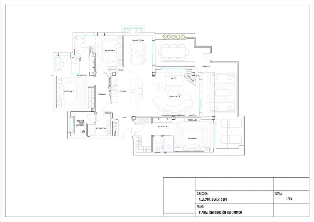 Luxury Renovated Ground Floor Apartment in Alcazaba Beach, Estepona East floor plan