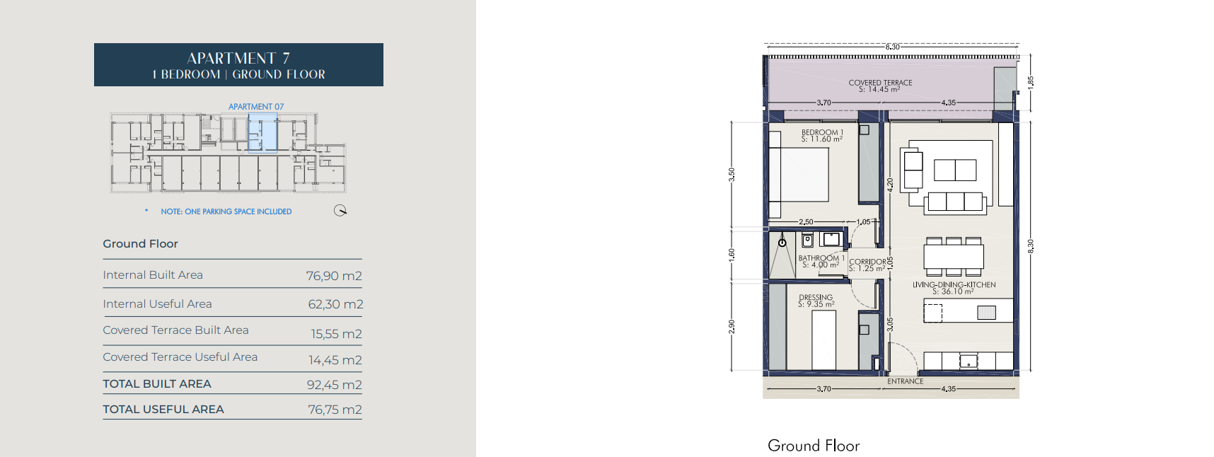 Moderne Erdgeschosswohnung in San Pedro de Alcantara, Costa del Sol floor plan