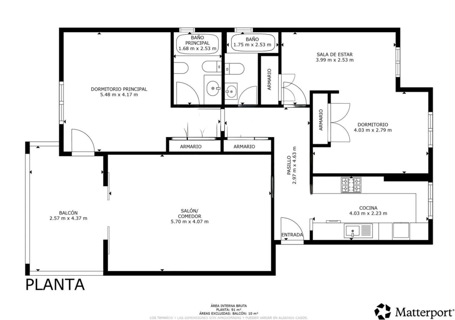 Penthouse gelegen in Resort Doña Lola direct aan het strand. floor plan