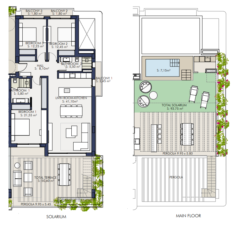 Luxe nieuwe Duplex Penthouse in El Padron, Estepona Oost met panoramisch uitzicht floor plan