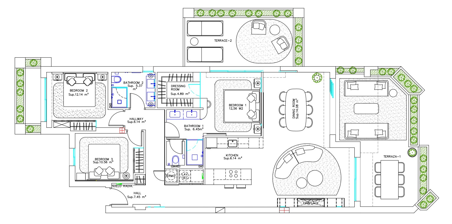 Luxurious Beachfront Apartment in Cabo Bermejo, Estepona East floor plan