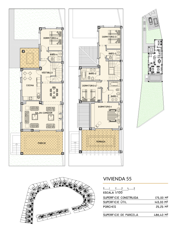 Elegante Villa Semi de 4 dormitorios en Azata Golf, Estepona Vistas floor plan