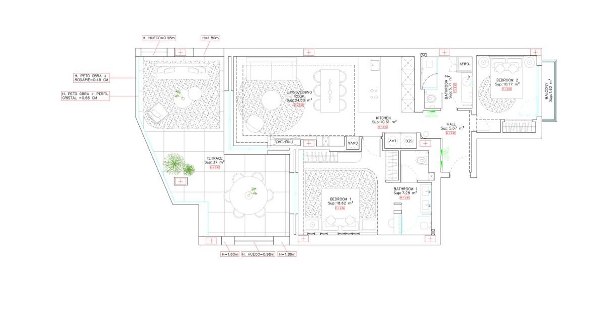 Luxury Frontline Beach Apartment in Velaya, Estepona East floor plan